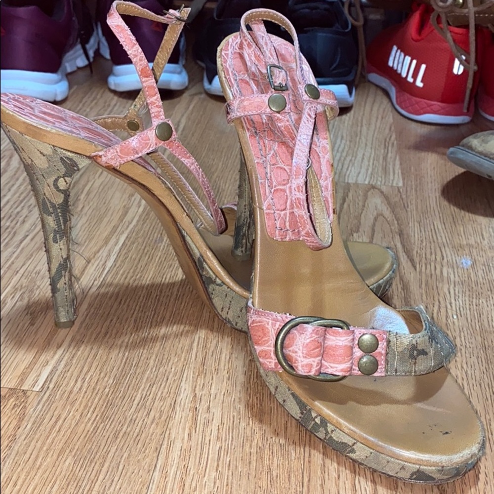 Casadei camo and pink pumps